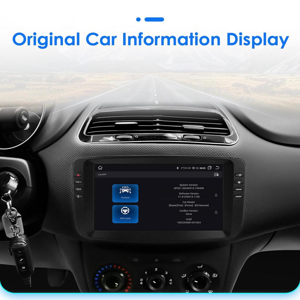 9 Inch Carplay 4G 2 Din Android 13 Car Radio for Fiat Linea 2012 - 2015 Fiat Punto EVO Multimedia Video Player Navi GPS DSP WIFI Intelligent Screen