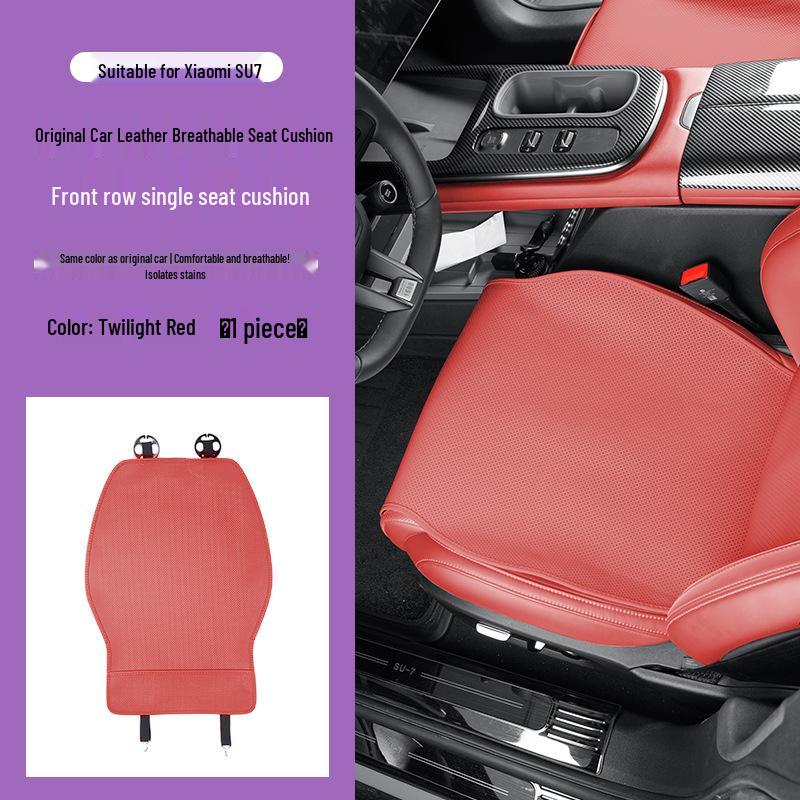 All-Season Universal Leather Seat Cushion for Xiaomi SU7 - Car Protection Pad & Interior Accessory