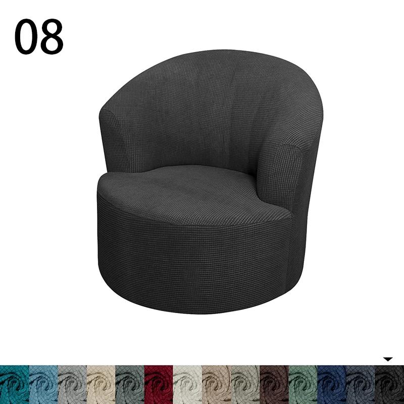Swivel Barrel Chair Cover All-inclusive Accent Chair Cover Living Room Office Modern Simple Swivel Bucket Arm Chair Cover