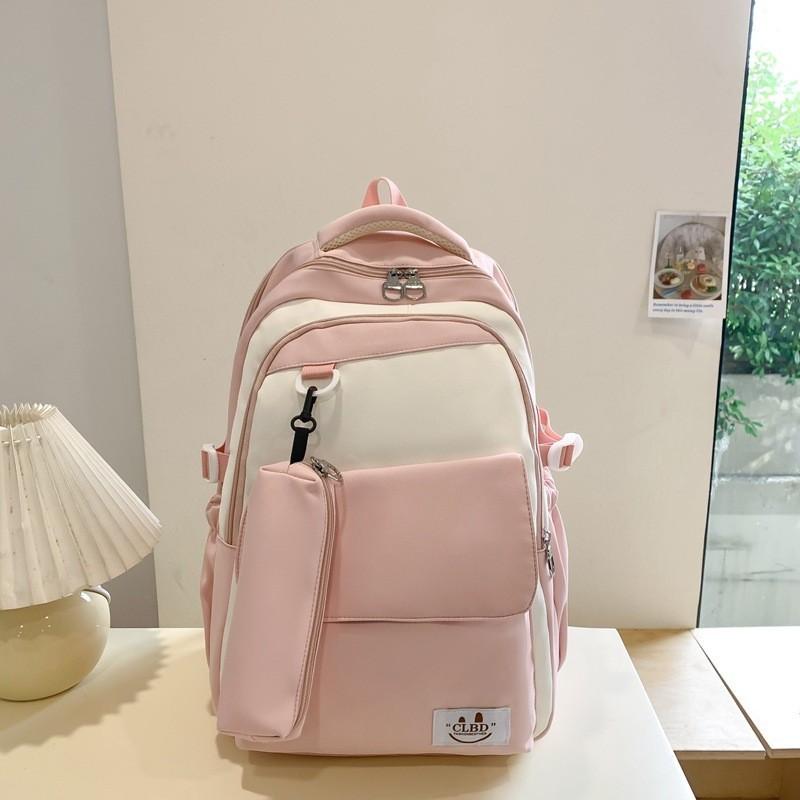 

Trendy Unisex Nylon Backpack With Colorful Design For Work Classes And Travel