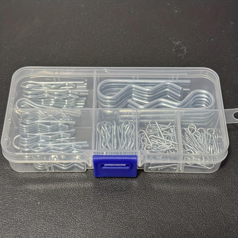 100 pcs Cotter Pins Spring Connectors 2 Mm, R-Clips Splint Assortment Galvanised Spring Pins Safety Pins Set