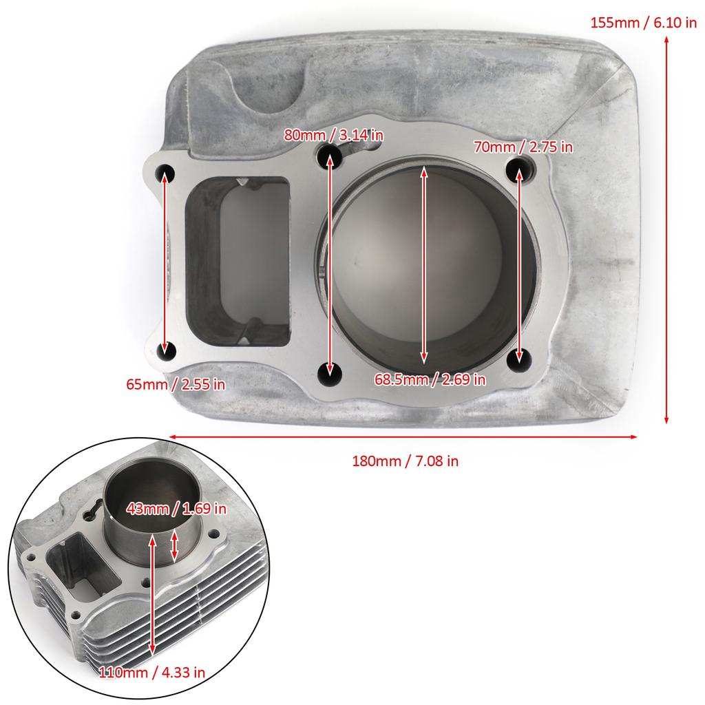 Cylinder Piston Gasket Kit Fit for Honda TRX250 Recon TE TM TRX250 EX X 97-2020