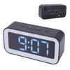 Digital Dual Clock Dimmable RGB   Volume Weekday Weekend Mode 12 24Hr with Snooze Compact for Bedroom Bedside Tabletop