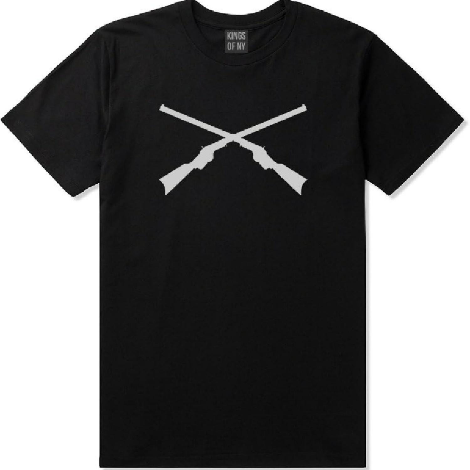 

Kings Of NY Civil War Guns Crossed Mens T-Shirt XXXXXL чорний