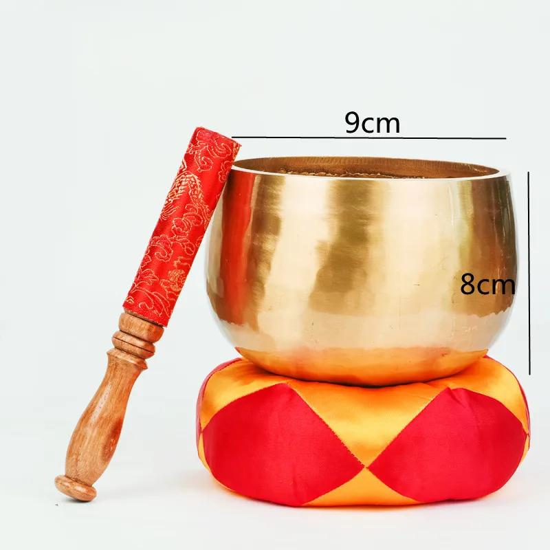 

Медная чаша ручной работы, набор тибетских поющих чаш для йоги, медитации, буддизма, звуковые чаши, храмовые тибетские чаши, буддийские принадлежности