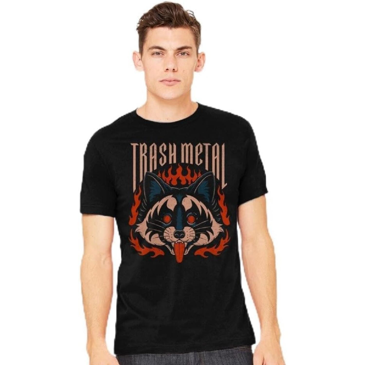 TeeFury - Trash Metal Raccoon - Mens Animal, Raccoon, T-Shirt XXXXXL разноцветный