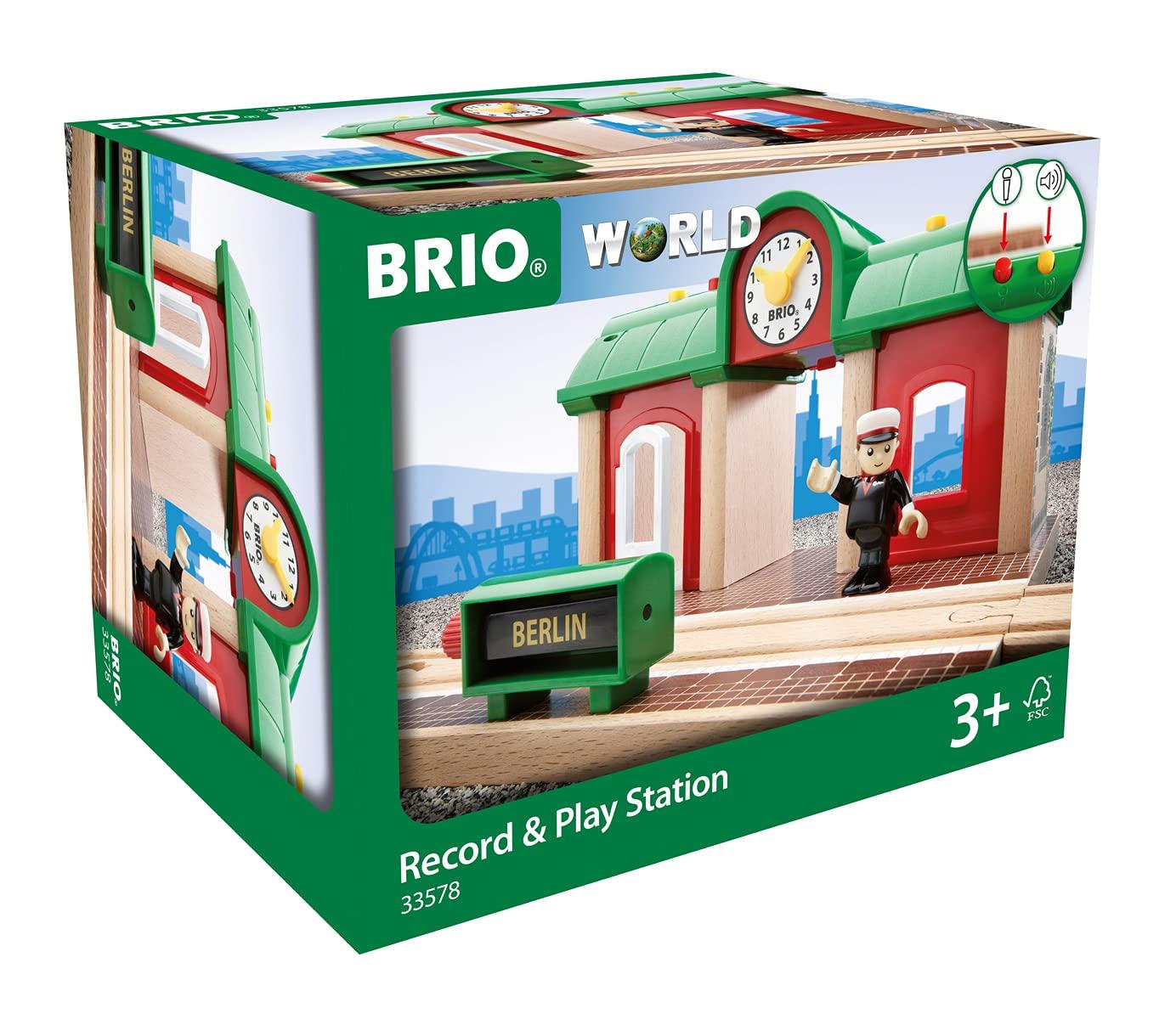 

BRIO WORLD Record & Play Station [Station Train Toy Wooden Rail] 33578