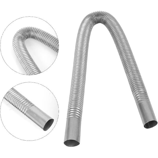 Stainless Steel 316 thru hull exhaust kit, Thru Hull Exhaust fitting 24mm Tube Pipe + 24'' Exhaust Pipe Parking Air Heater 1 Inch/25mm Inner Fitting