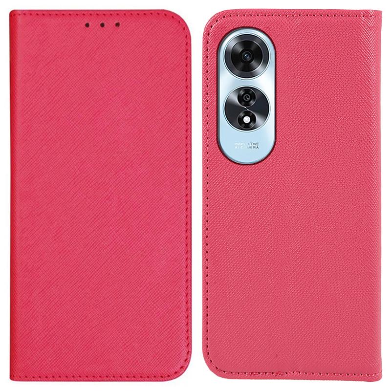 

For Oppo A60 4G Case Strong Magnetic Closing Leather Phone Cover Pink