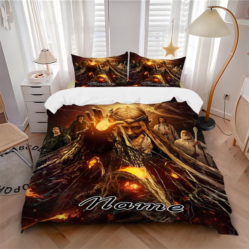 Custom Textile Epic Fantasy Bedding 3 Piece Set HD Print Duvet Cover Pillowcases for Teens Adult Bedroom Decoration