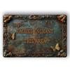 Whimsical Rustic "Fairies Enchant This Area" Vintage-Inspired Metal Aluminum Sign - Waterproof Dust-Proof and Fade-Resistant