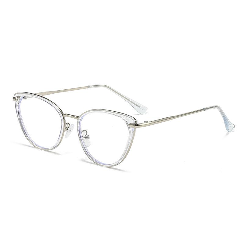 

Style Women S Cold Tea Cat-Eye Glasses - Anti-Blue Light Clear Lens