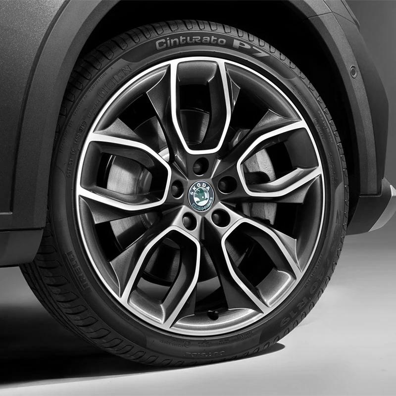 FOR 3D 56mm 60mm 65mm black For Skoda Car Wheel hub Center Cap emblem Badge covers sticker Decals Styling accessories