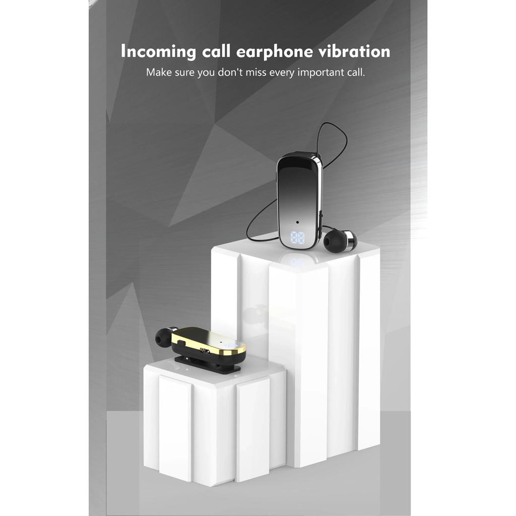 Lavalier Business Bluetooth 5.2 Headphone Call/Music 20H Noice Cancelling Wireless Earphone Vibrate Remind Headset Sport Earbuds