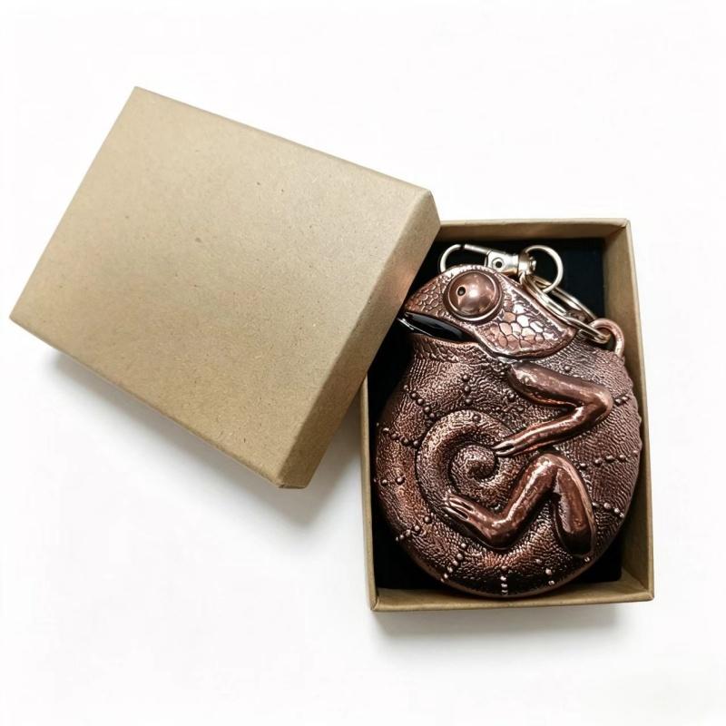 

Vintage Bronze Lizard Tape Measure Portable Mini Keychain Retractable Measuring Tool Creative Sewing Ruler Home DIY Gift
