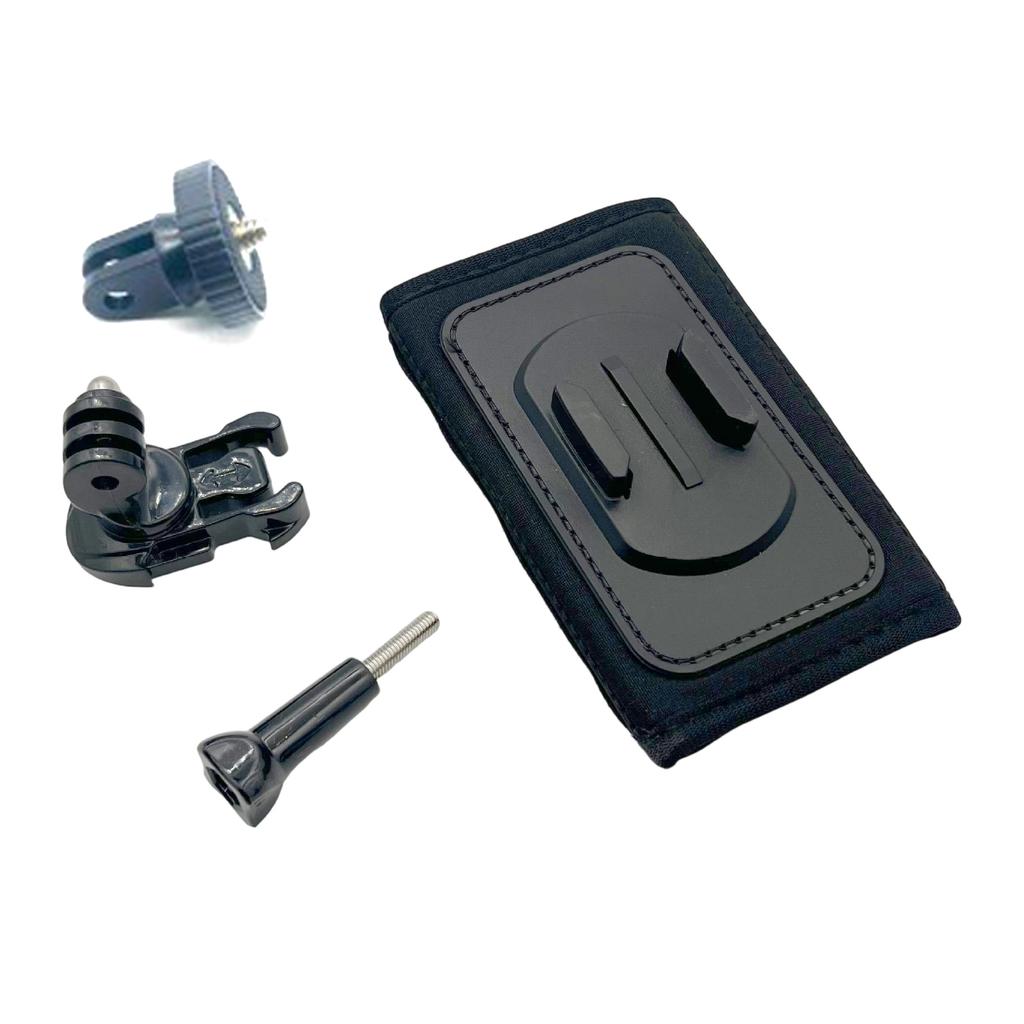 Lightweight Action Camera Strap Mount Holder With Rapid Unlocking System And Multiple Directional Positioning Capability