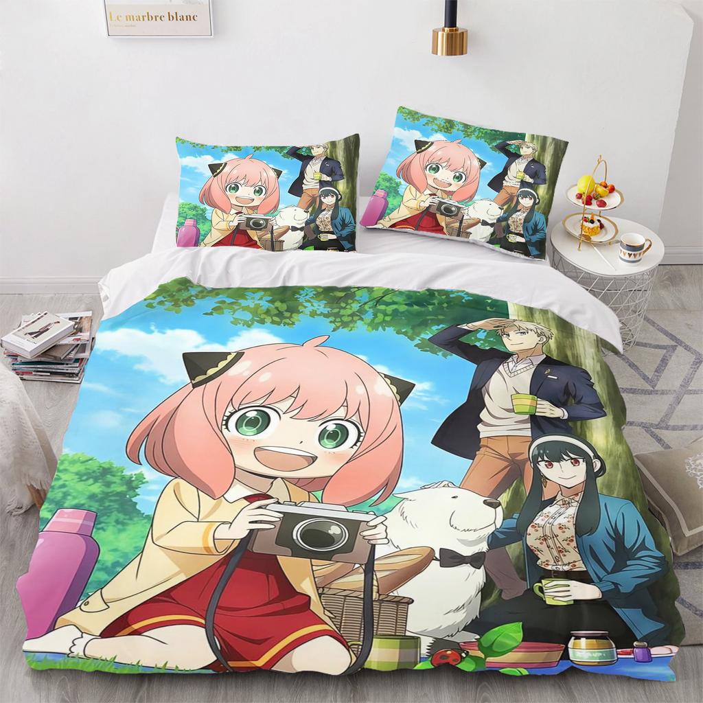 SPY×FAMILY Anime Home Bedroom Comforte Nordic polyester material suitable for children and adults 3-piece set