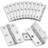 Pack Of 10 Foldable Hinges, 44 X 32 X 1 Mm, Foldable Silver Hinge, Stainless Steel,  Door Hinges For Doors, Windows And Cabinets