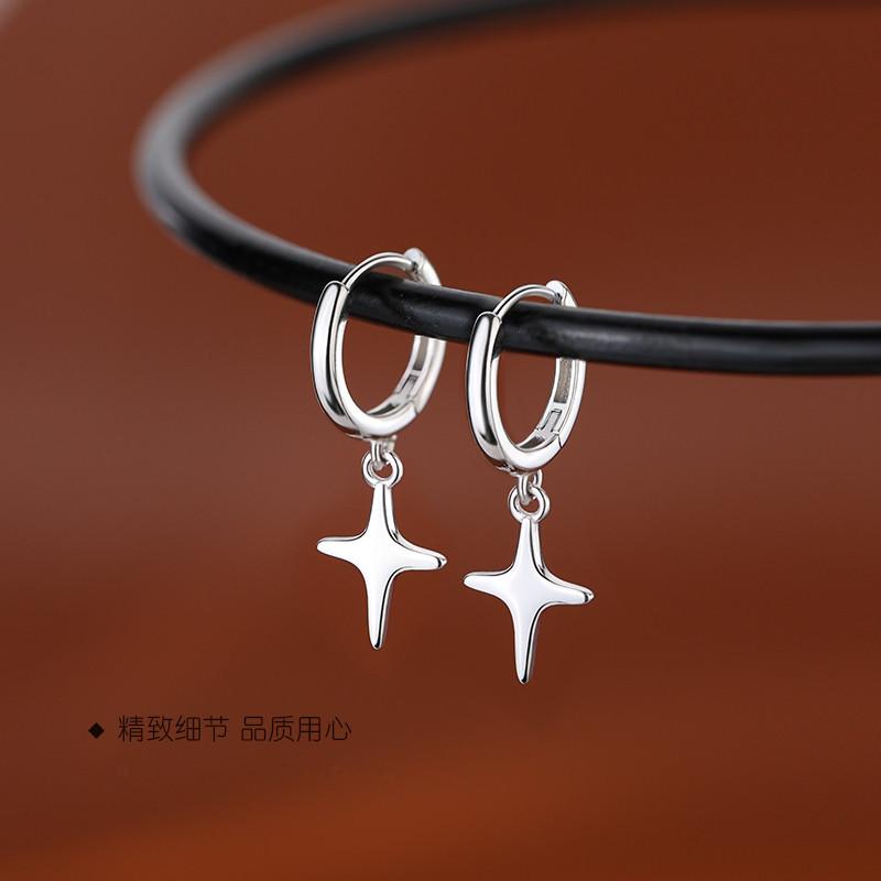 1 Pair Sterling Silver Star Earrings For Women High-end Light Luxury Hot-selling Earring Party  Gift Dropshipping