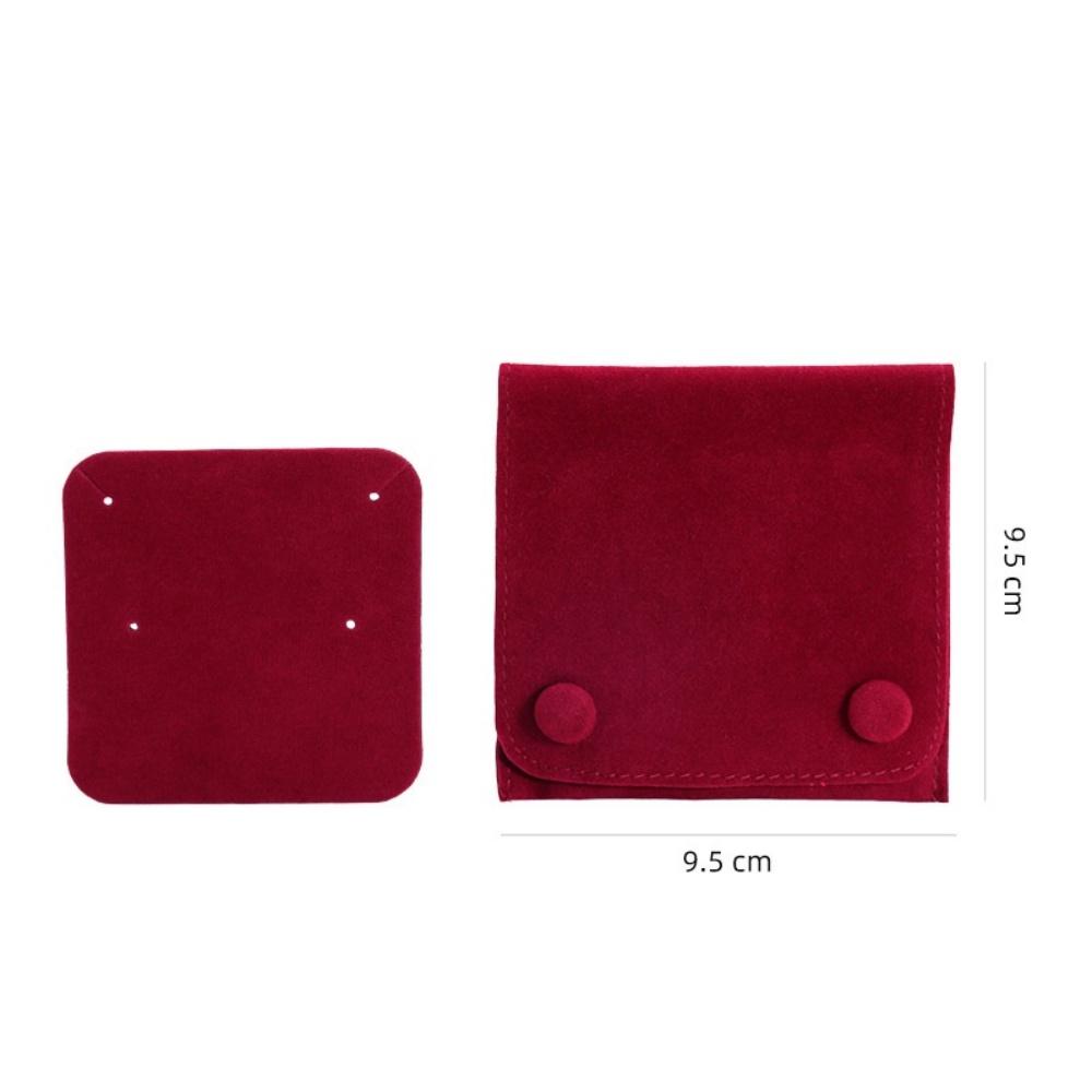 1pcs Jewellery Pouch Packaging Bag Soft Velvet Snap Button Gifts Packing Bag For Storing Rings Bracelets Necklace Accessories