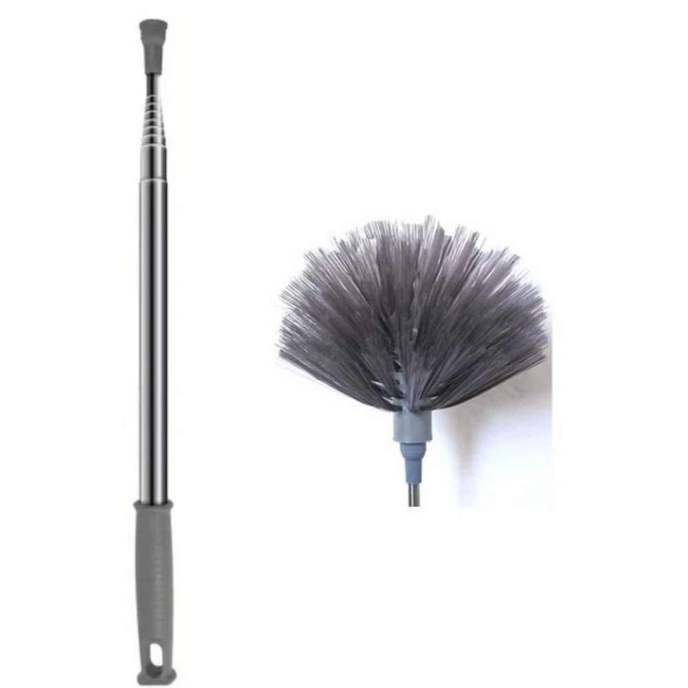 Dense Bristles Cobweb Duster Telescopic Handle Ceiling Duster Spider Web Brush Ceiling Cleaning