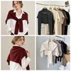 Cloak Knitted Neck Wrap Cape Large Wraps Elegant Large Scarves  Scarf Accessories