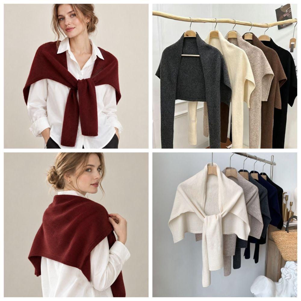 Cloak Knitted Neck Wrap Cape Large Wraps Elegant Large Scarves Scarf Accessories