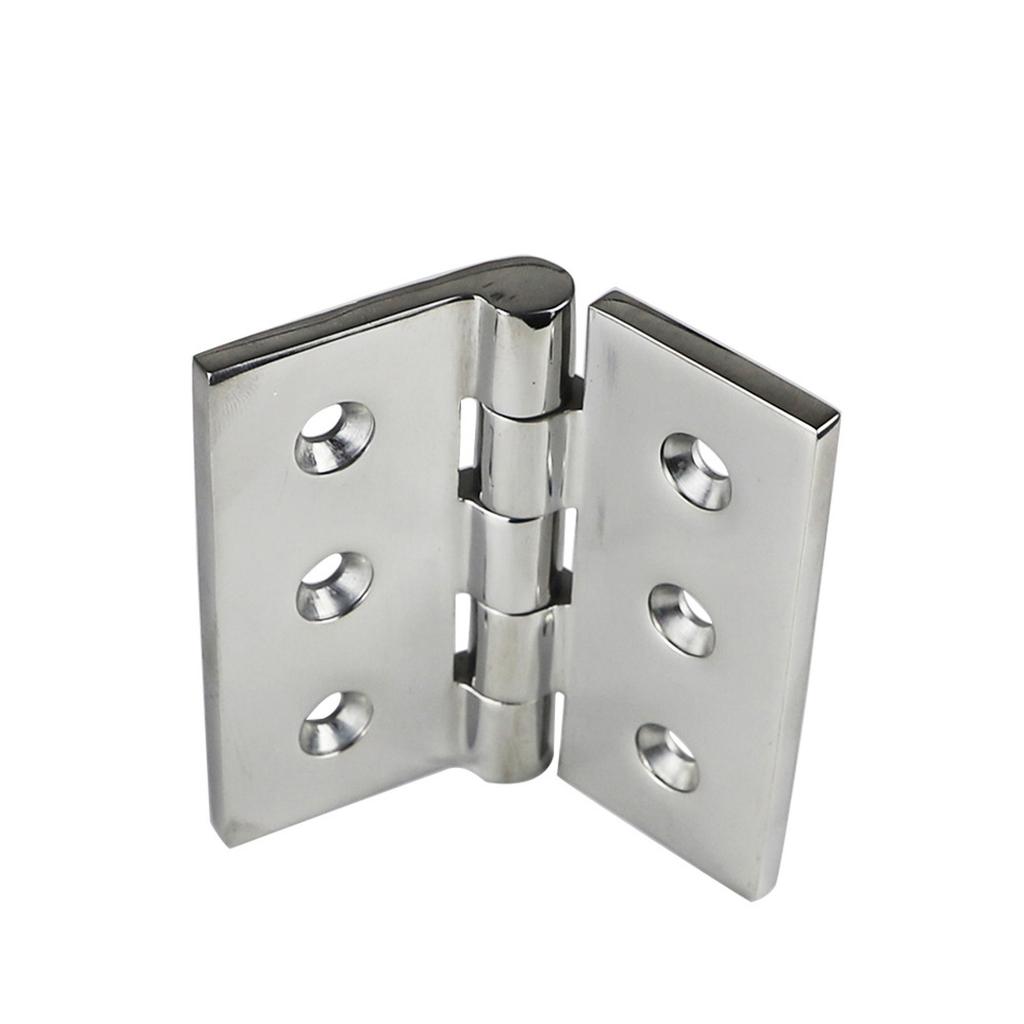 B5XE 2/4Packs Hinges With 6 Holes Stainless Steel Yacht 100mm Hinge Set