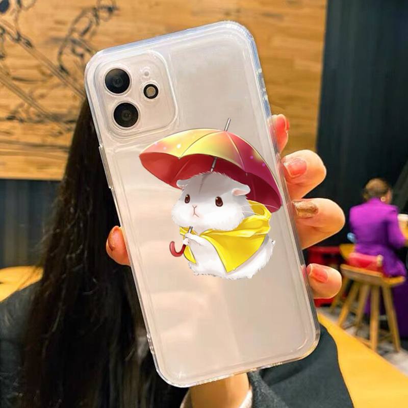 Cute Hamsters Phone Case for iPhone 11 12 13 mini pro XS MAX 8 7 6 6S Plus X 5S SE 2020 XR clear case