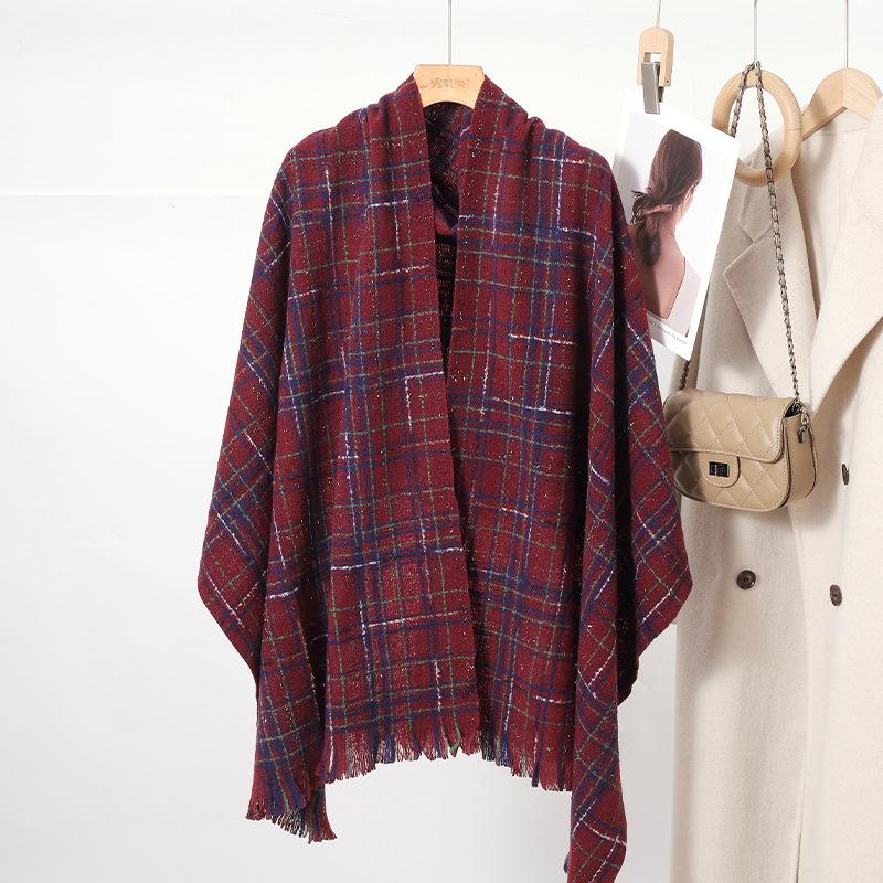 Women Winter Vintage Knitted Scarf Headscarf Ladies Men Casual Preppy Plaid Warm Scarve Mujer Male Foulard Wrap Shawl New Unisex