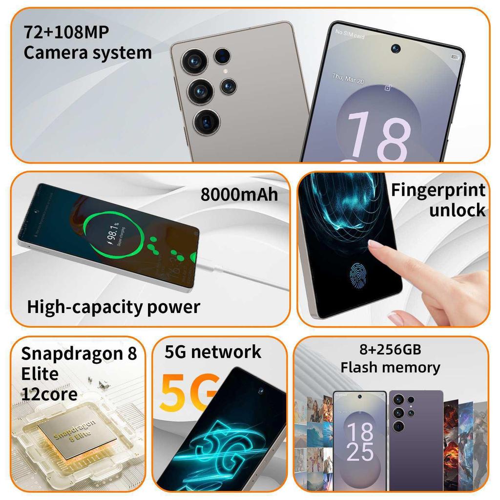 S26 Ultra Global Version Smartphone 16GB+1TB with Built-in Pen