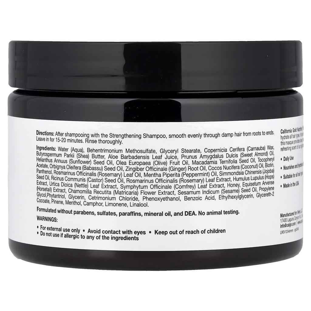Beauty, Hair Strengthening Mask, Biotin, Rosemary Mint, 340G(12Oz)