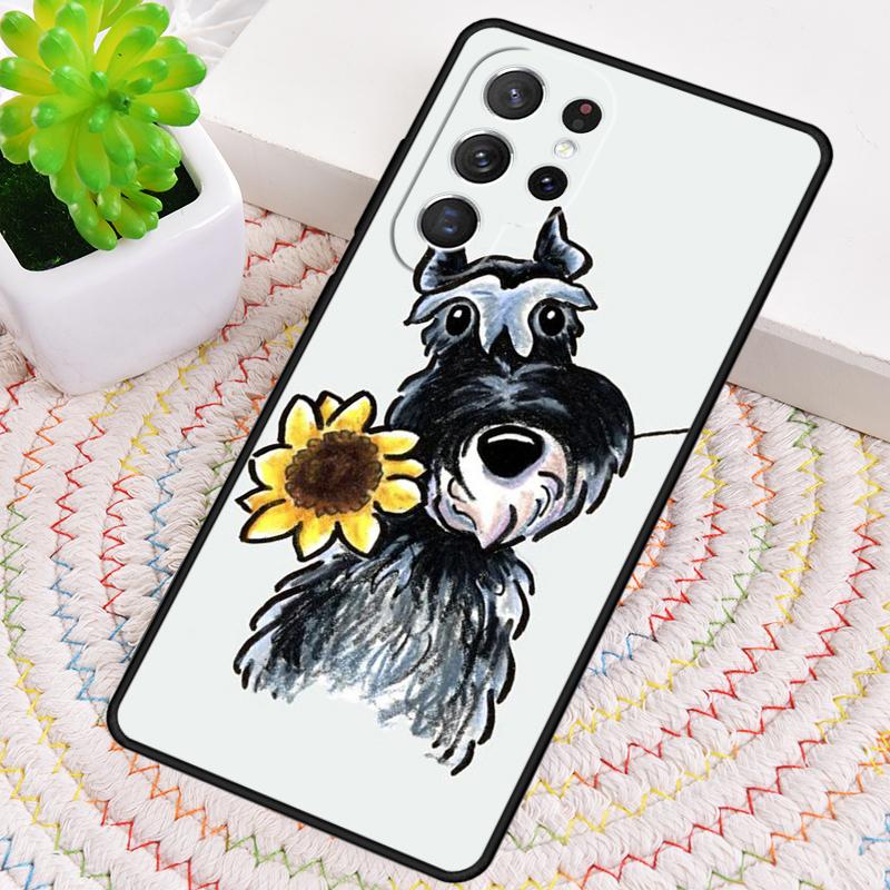 Lovely Dogs Schnauzer Silicone Phone Case For Samsung Galaxy note 10 pro S26 S25 S24 S23 S22 S21 Plus S25Ultra Capa Cover