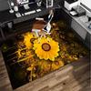 Butterfly And Sunflowers Office Rug Chair Mat, Entryway Carpet, Suitable for Front Door, Bedroom, Living Room, Desk, Holiday Gift