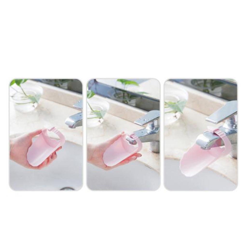 Kids Faucet Extender PP Versatile Toddler Hand Washing Water Tap Extension for Home Pink