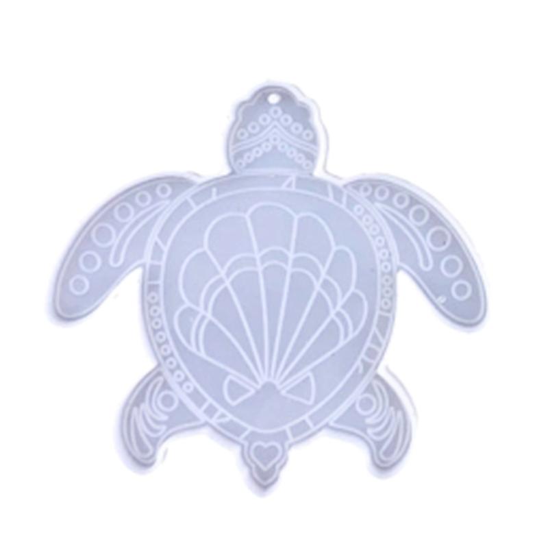 Shiny Glossy for Turtle Shape Ornament Silicone Epoxy Resin Mold DIY Keychain Pendant Jewelry for Valentine Gift Craft
