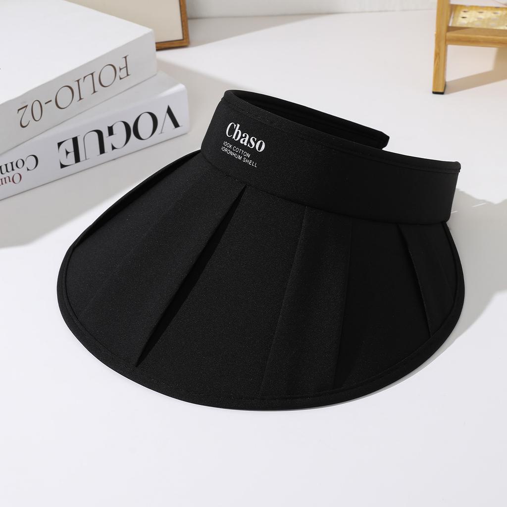 New empty top shell sun protection hat UV protection vinyl hat women's summer big brim sun hat riding