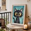 DIY Black Cat Pearl Art Painting for Home Wall Decor Pearl Gem Paintings Picture Arts Craft  for Adults/Beginners Gift Idea Home Decor Without Frame