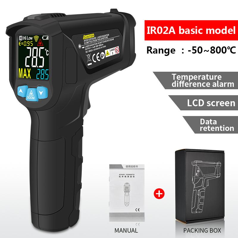 

Digital Infrared Thermometer Non-contact Laser Thermometer Handheld High-precision Infrared Thermometer Imager LCD Light Alarms