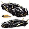1000+pcs Black Racing Car JZH021 Model Building Blocks Set Creative Supercar MOC Technical Brick Puzzle Toy for Ages 10+ Birthda