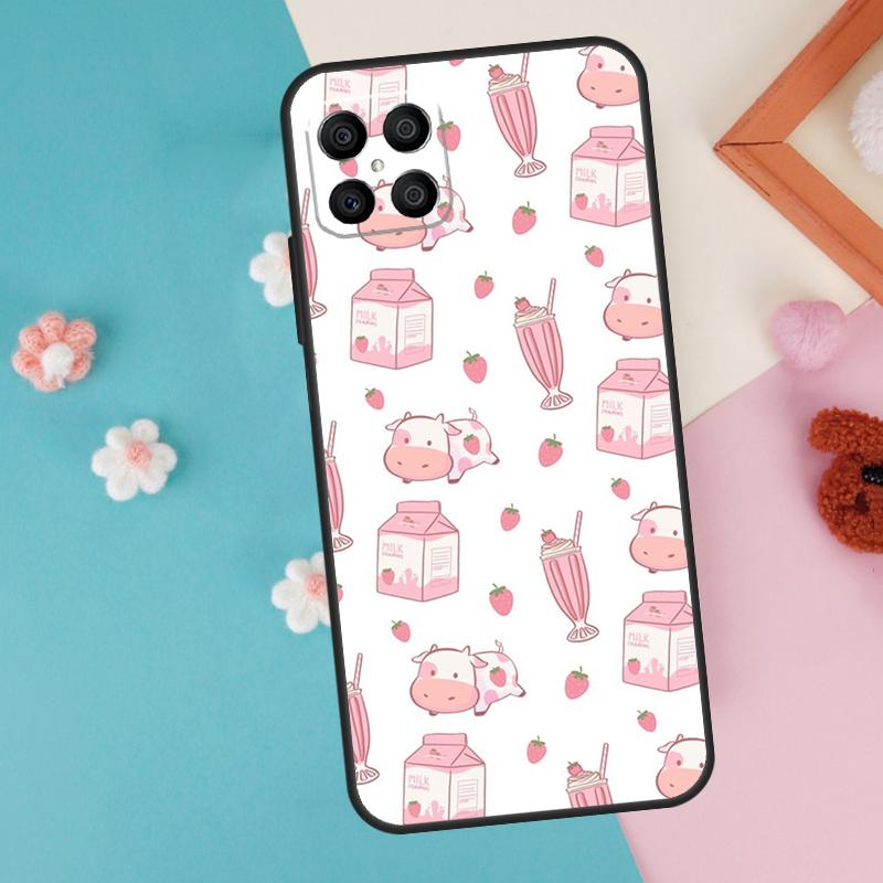 Kawaii Strawberry Milk Case For Honor Magic 7 5 6 Lite Pro Honor X8b X9b X9a X8a X8 X9 X9c 50 70 90 200 Lite Cover