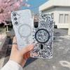 KEYSION Luxuxy Glitter Magnetic Phone Case for MagSafe for Samsung A55 5G A35 A25 5G TPU+PC Shockproof Cover for Galaxy A15 4G 5G