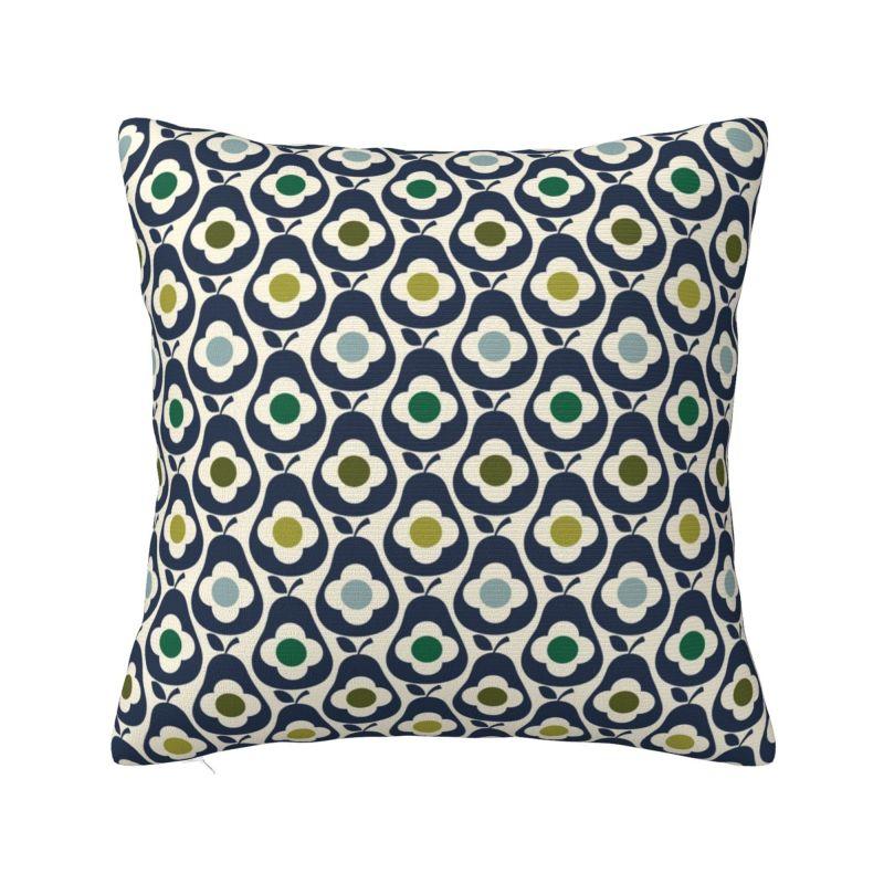 Orla Kiely Fiori Scandinavi Federa Cuscino Arredo Casa Quadrata Poliestere Stampa Double Face
