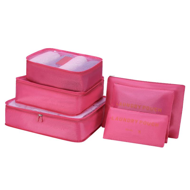 6Pcs Clothes Luggage Travel Blanket Shoes Organizers Bag Suitcase Pouch Packing Cubes Travel Bag Organizer