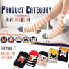 Botvotee 5 Pairs of Cute Cat Socks Women Cartoon Animal Crew Socks Fun Kitten Cotton Socks Gift Colorful Casual Sock Set