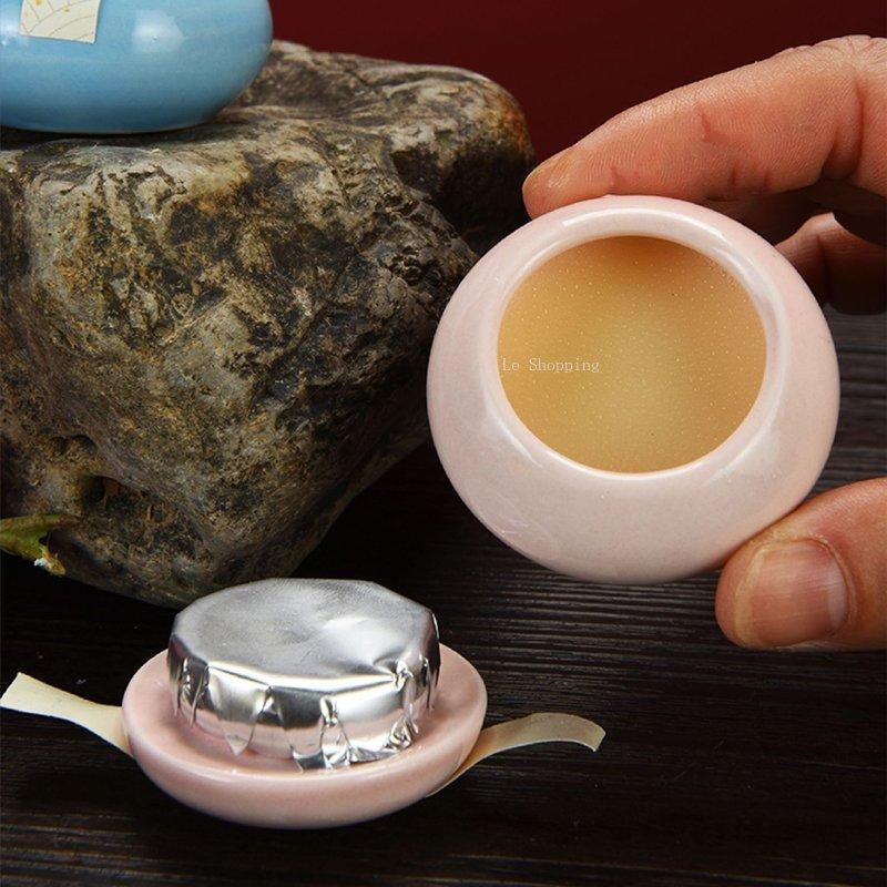 10g Natural Ancient Balm Fresh Light Fragrance Lasting Aromatherapy Stay Fragrant DIY Portable Porcelain Pot Solid Incense
