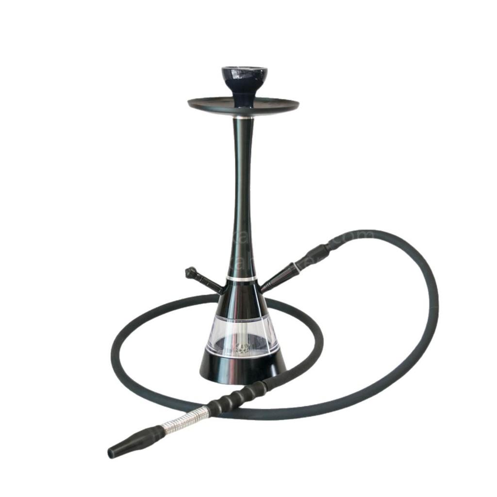 Stainless Steel Arabic Hookah Set with Cone Shape - Single/Double Tube Options Available