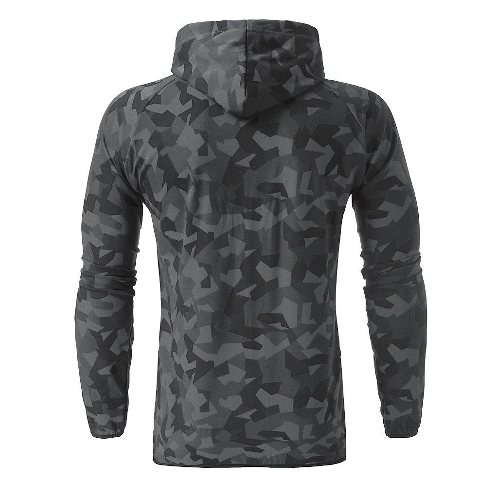 Men's  Print Zipper Sweatshirt Hooded Top Pants Sets Sports Suit Tracksuit