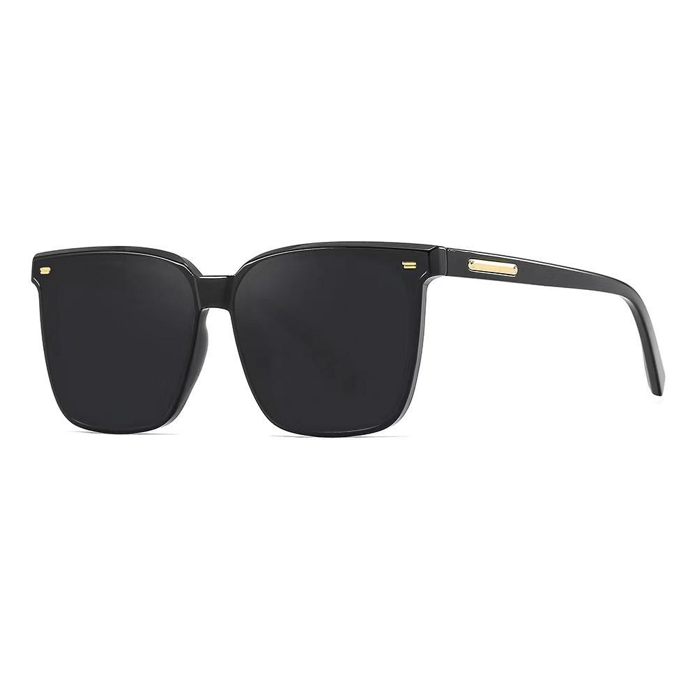 

Vintage Black Square Sunglasses With Uv400 Protection For Fashionable Outdoor Wear Black Gray