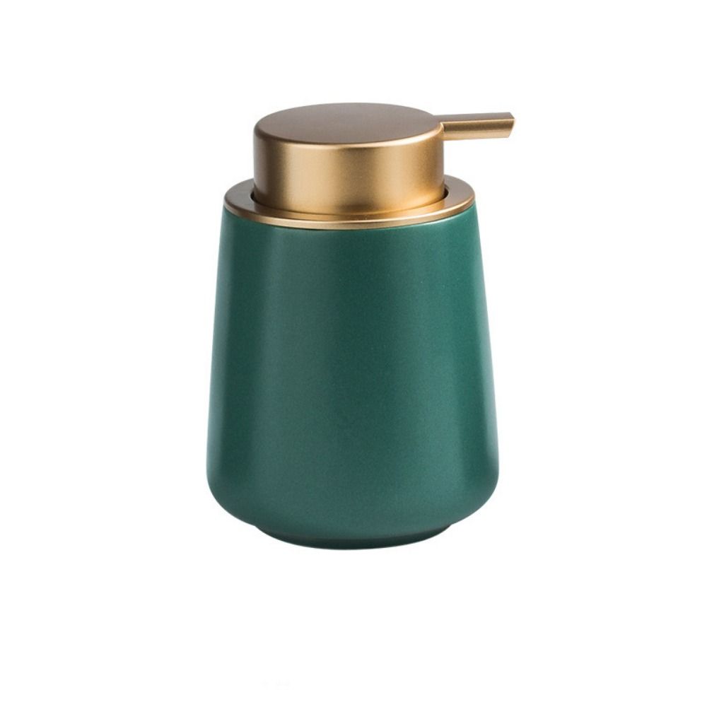 

Refillable Soap Pump Dispensers Ceramic Cosmetic Container Bathroom Accessories Set Green-Matt